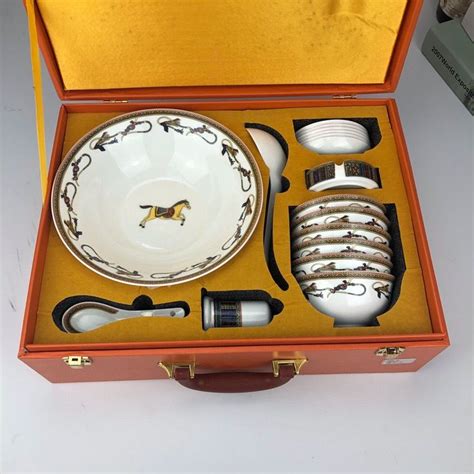 hermes mini tray|very expensive dining set Hermes.